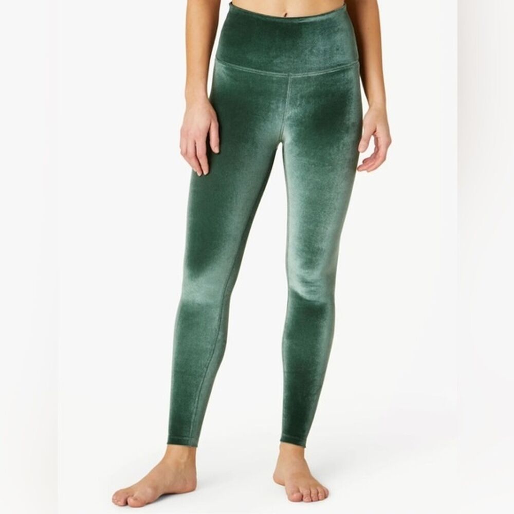 Velvet Motion High Waisted Midi Legging Forest Green size XS